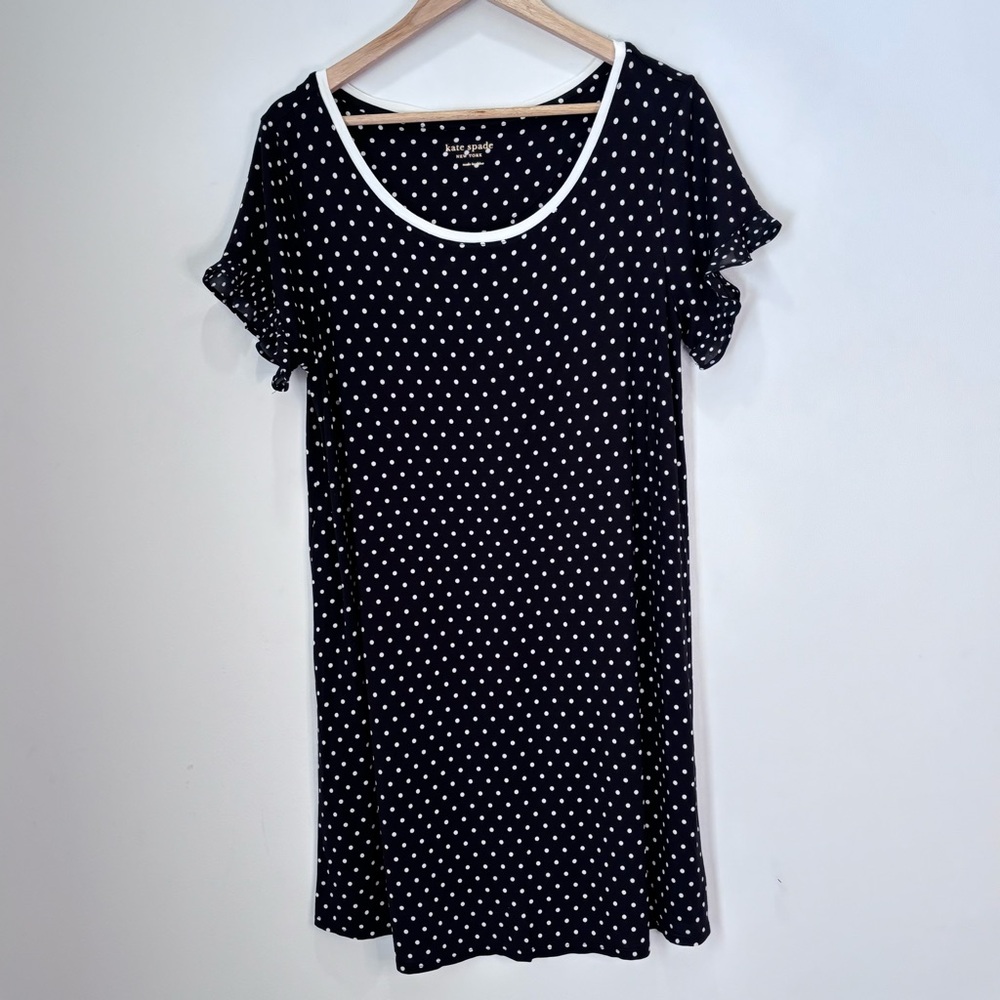 Kate Spade Classic Modal Blend Neutral T Shirt Lounge Dress Size Medium N57
